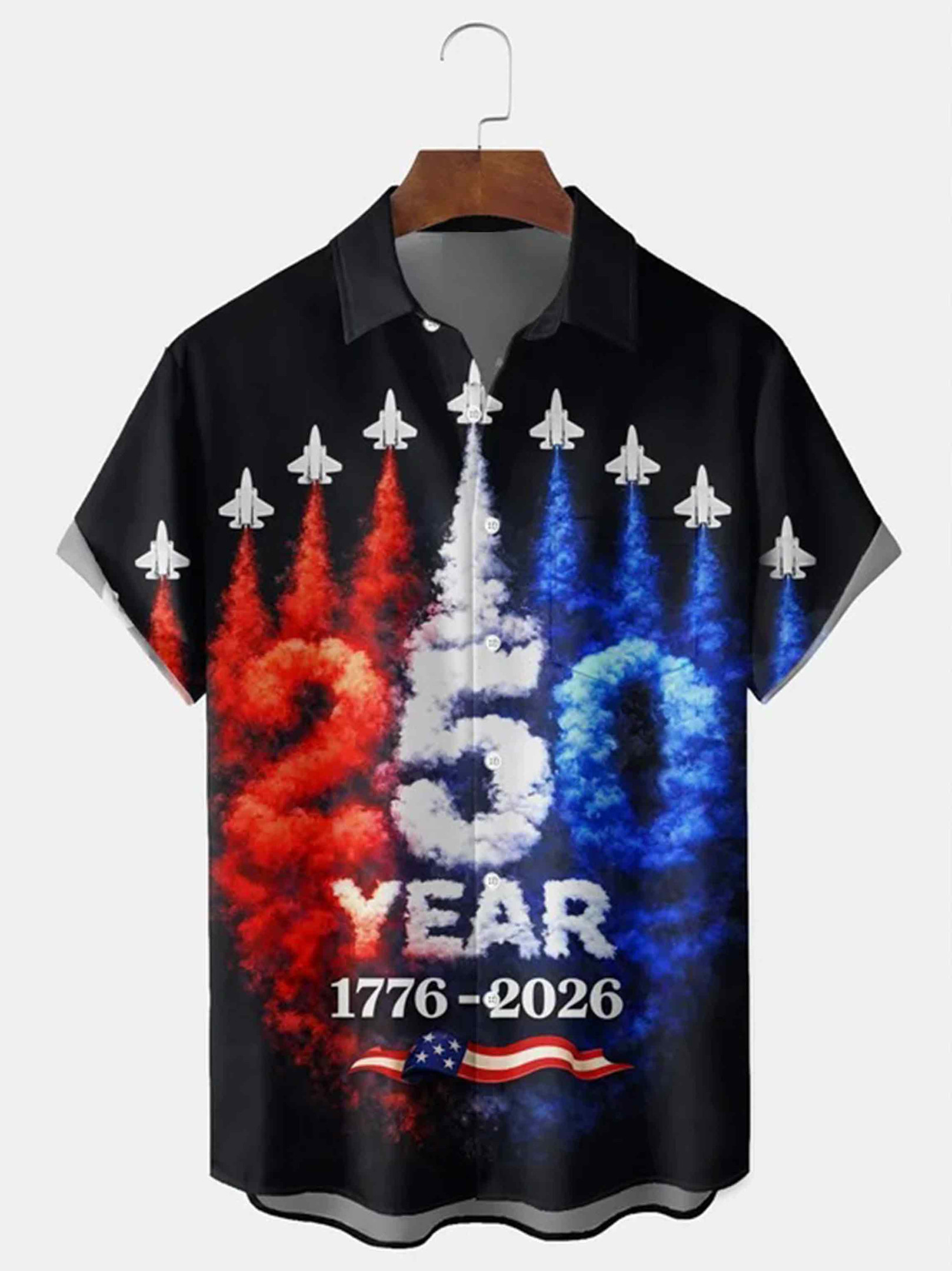 250 Years Anniversary Button Shirt Semiquincentennial 1776 2026 Clothing Patriotic Gifts