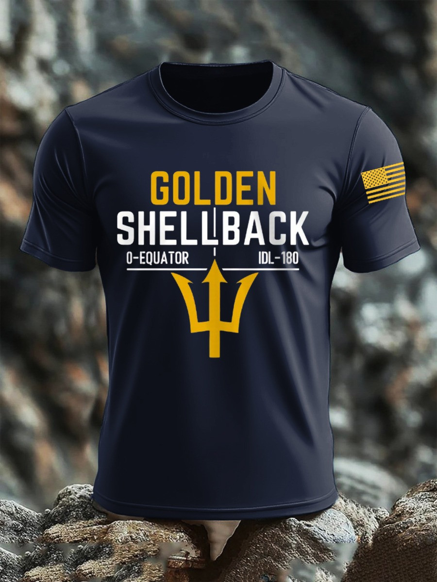 250 Years Anniversary T-Shirt Golden Shellback IDL-180 Proud Veteran Shirts Gifts For Men