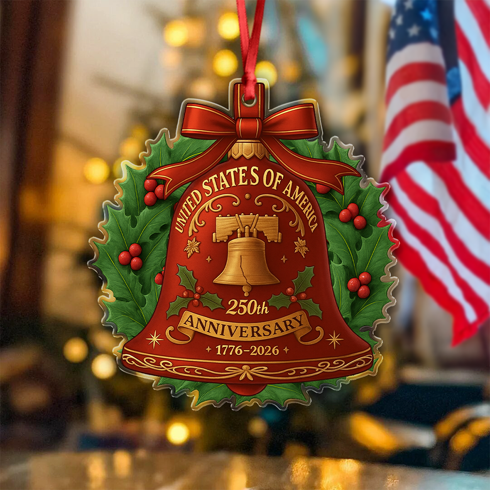 250 Years Anniversary United States Of America Ornament 4th Of July Ornament Patriotic Decor