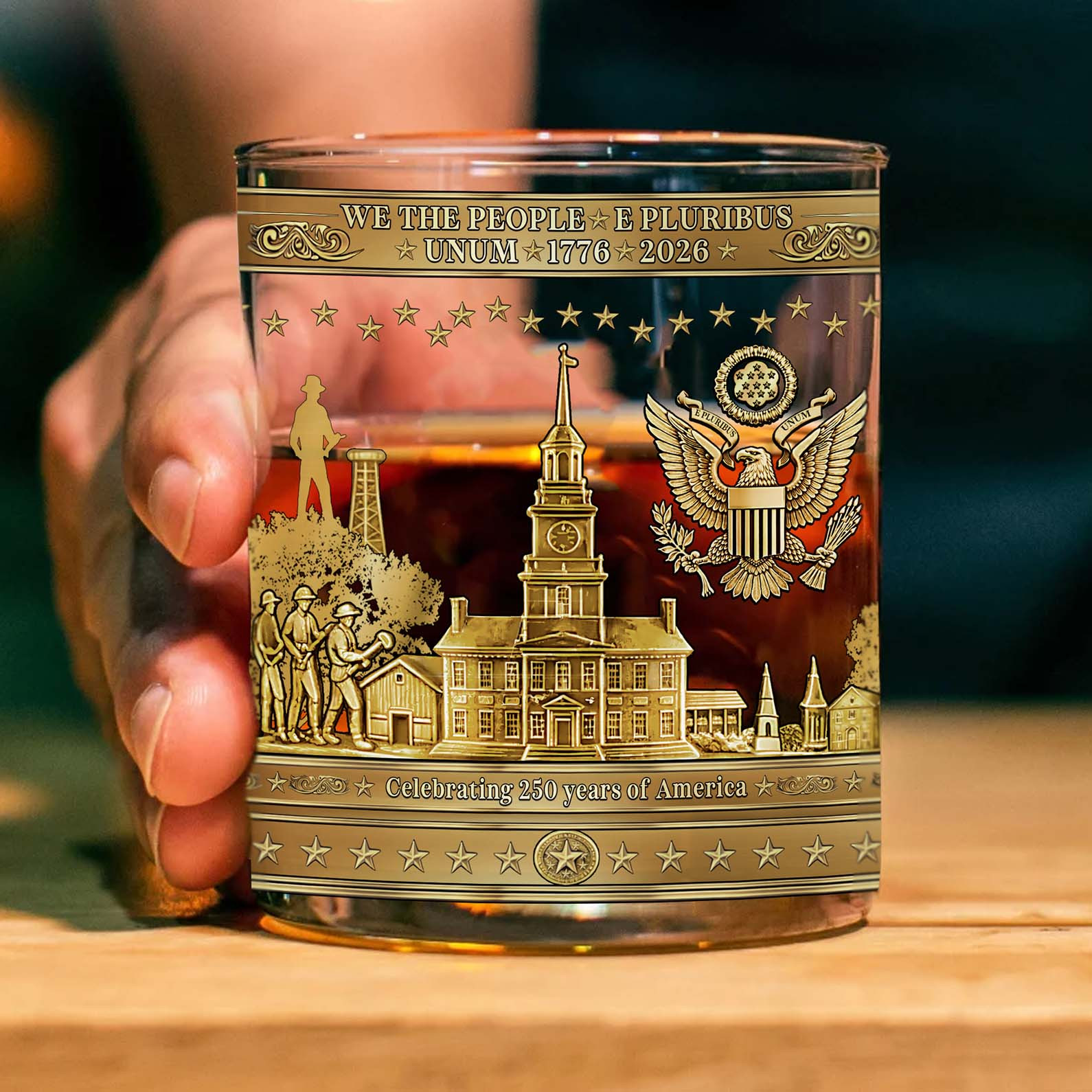 250 Years Anniversary Whiskey Glass Happy 250th Birthday Usa Patriotic 17762026 Whiskey Glass