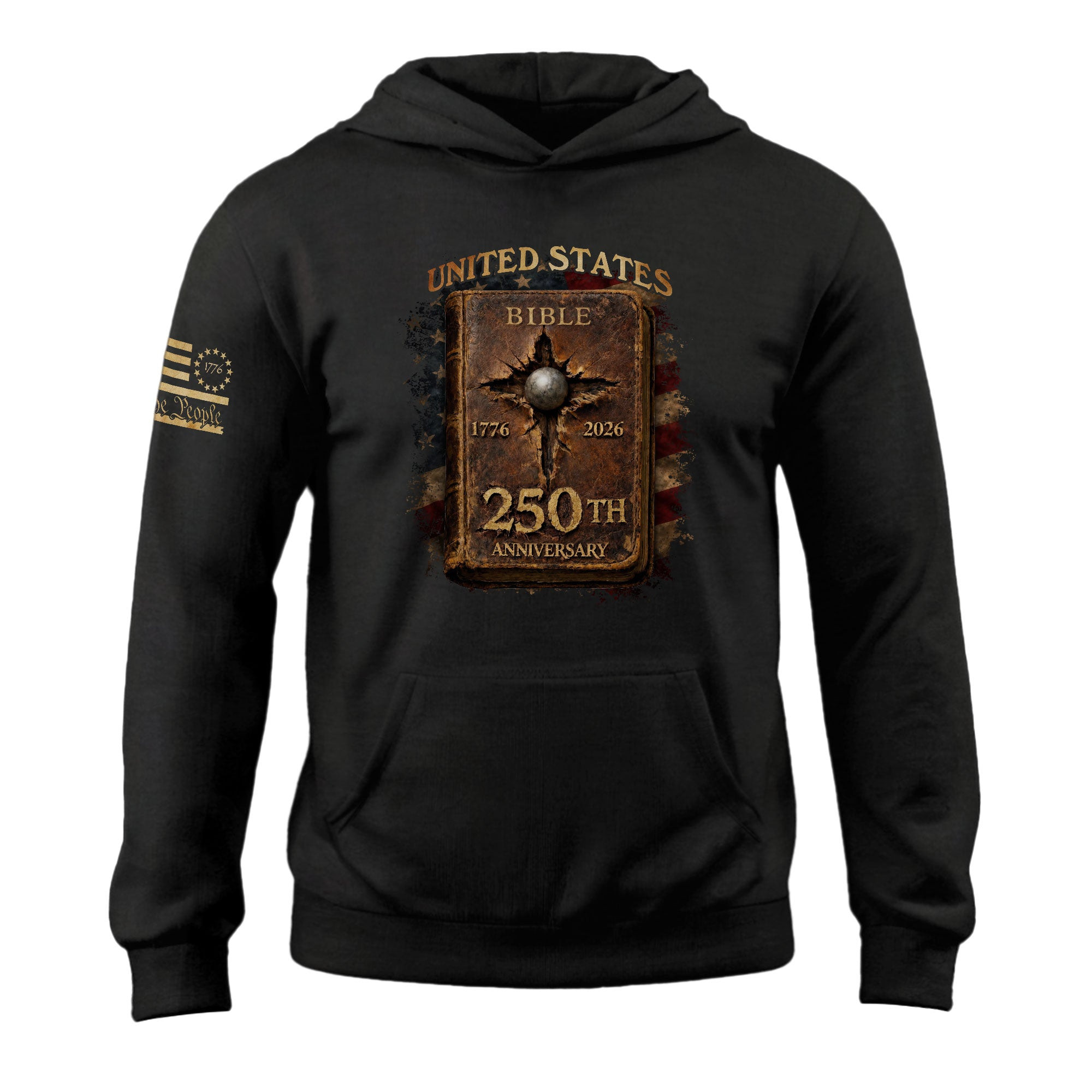250 Years Celebration Hoodie 1776 2026 Christian USA Patriotic Independence Wear Gift