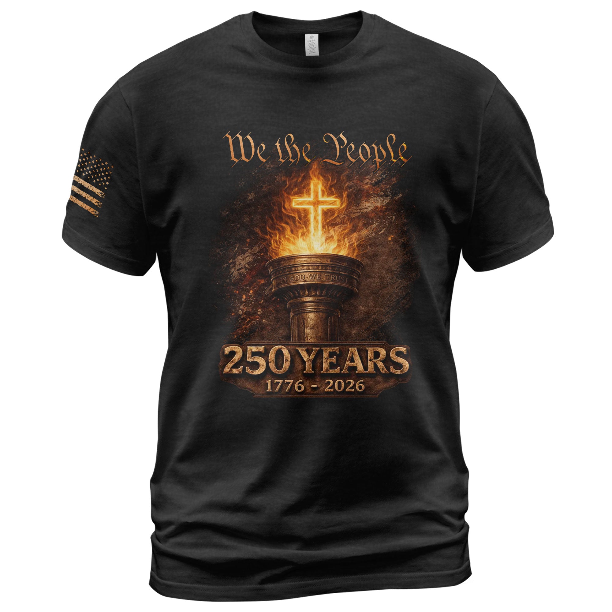 250 Years Christian Faith Shirt 1776 2026 USA Patriotic Best Gift