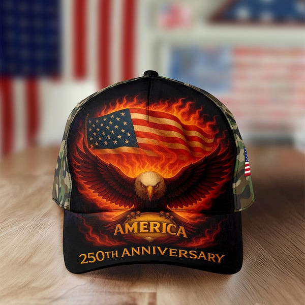 250 Years Eagle America Flag Hat Military Veteran Cap Independence Day Gifts For Patriotic
