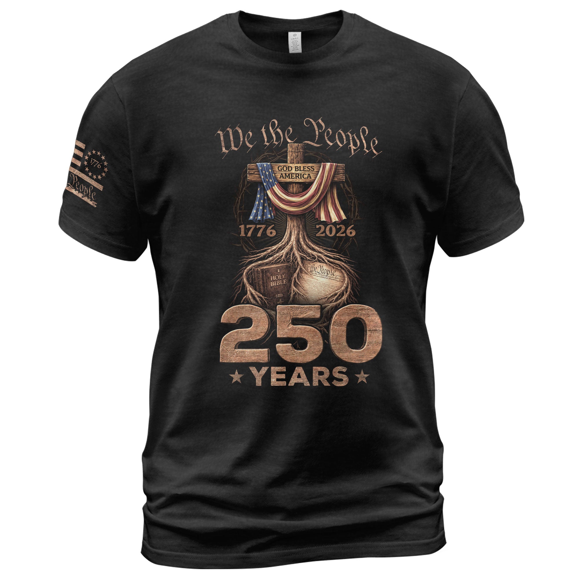 250 Years Independence Celebration Shirt 1776 2026 Christian USA Faith Patriotic Gift