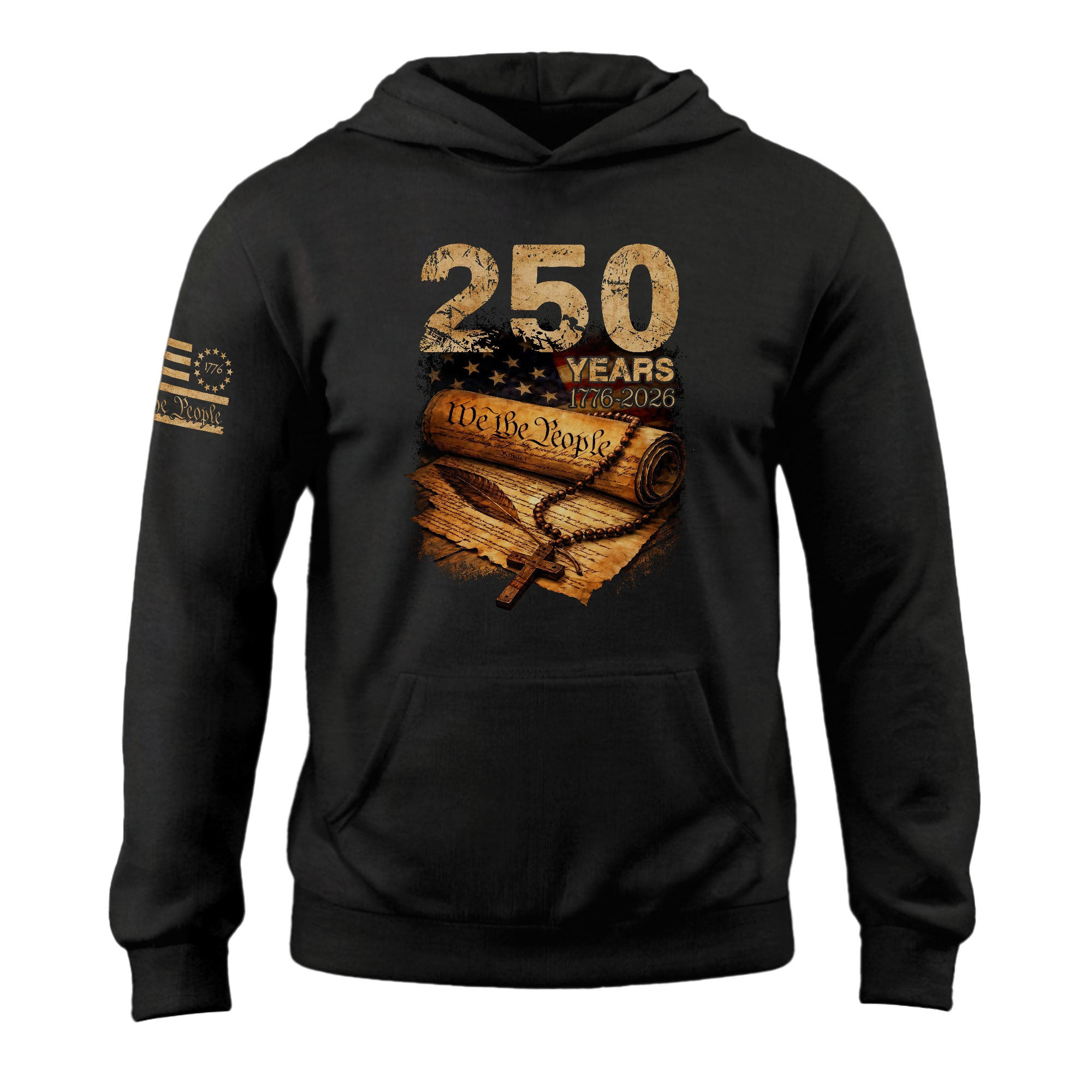 250 Years Independence Heritage Hoodie 1776 2026 Christian Pride USA Apparel Gift
