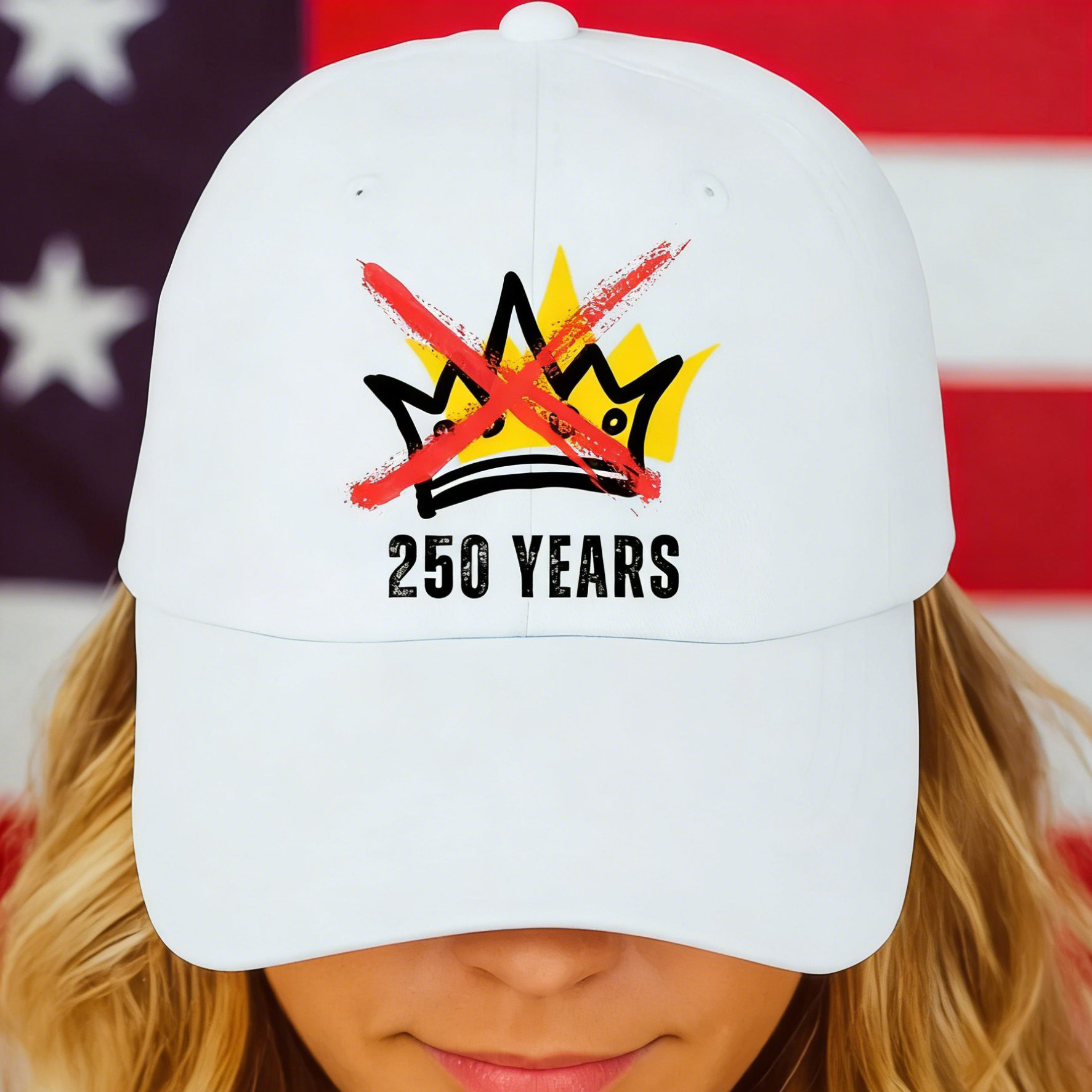 250 Years No Kings Hat Anti MAGA Baseball Cap Present Idea For Supporters