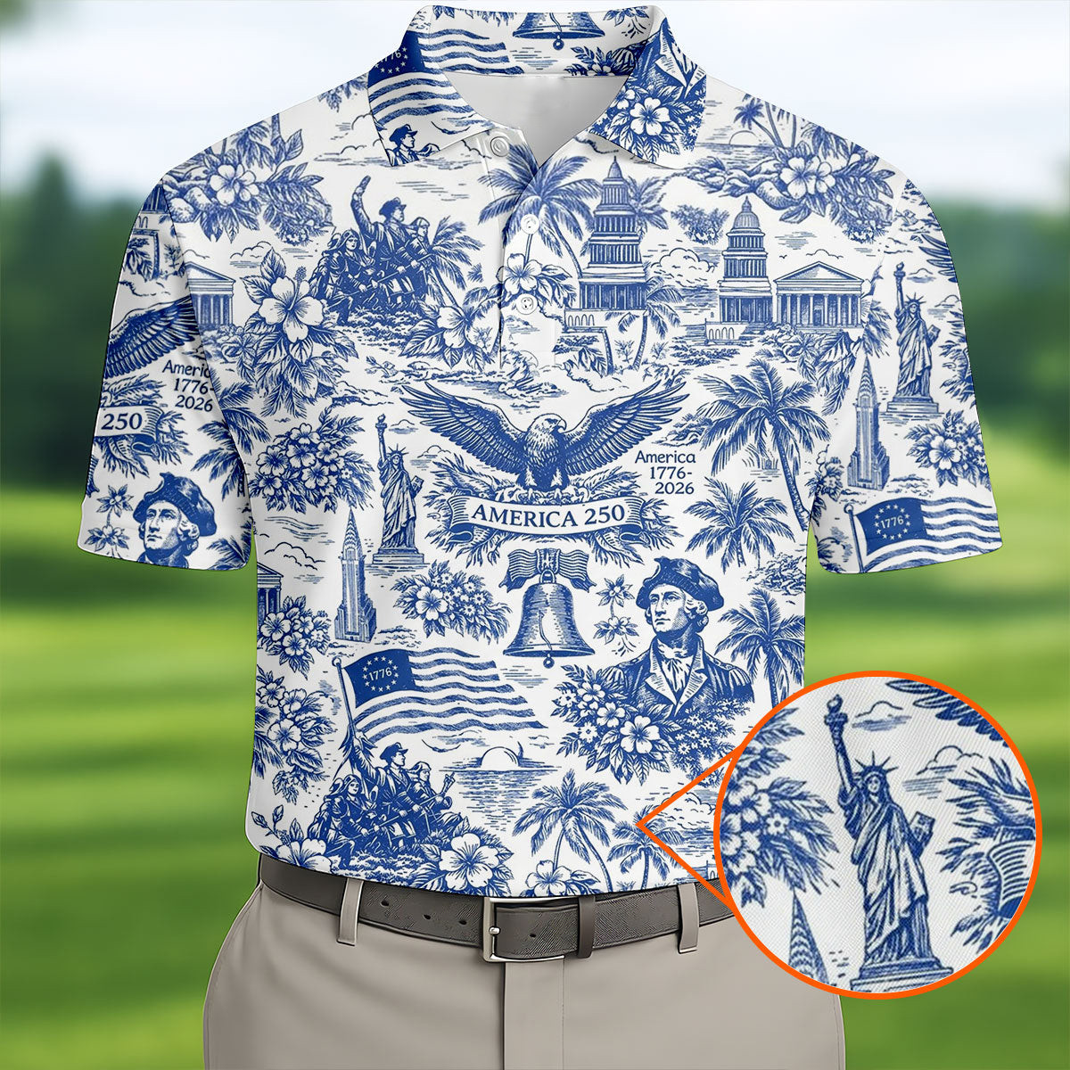 250 Years Of America 1776 2026 Golf Polo Shirt Mens Golf Shirts Golf Presents For Dad