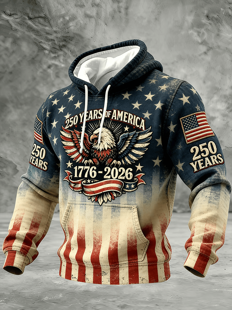 250 Years Of America 1776 2026 Hoodie American Patriot Apparel Patriotic Gifts For Dad