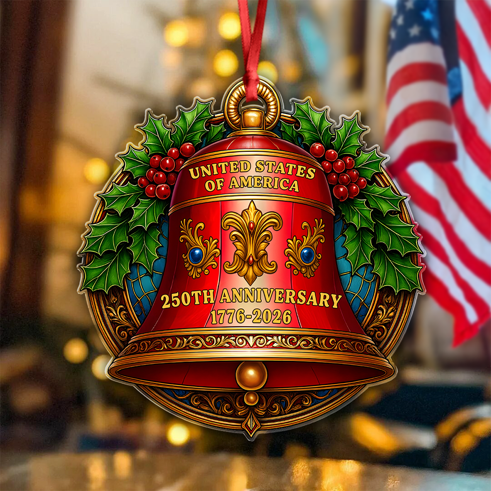 250 Years Of America 1776 2026 Liberty Bell Ornament Holiday Decor Gift For July 4Th