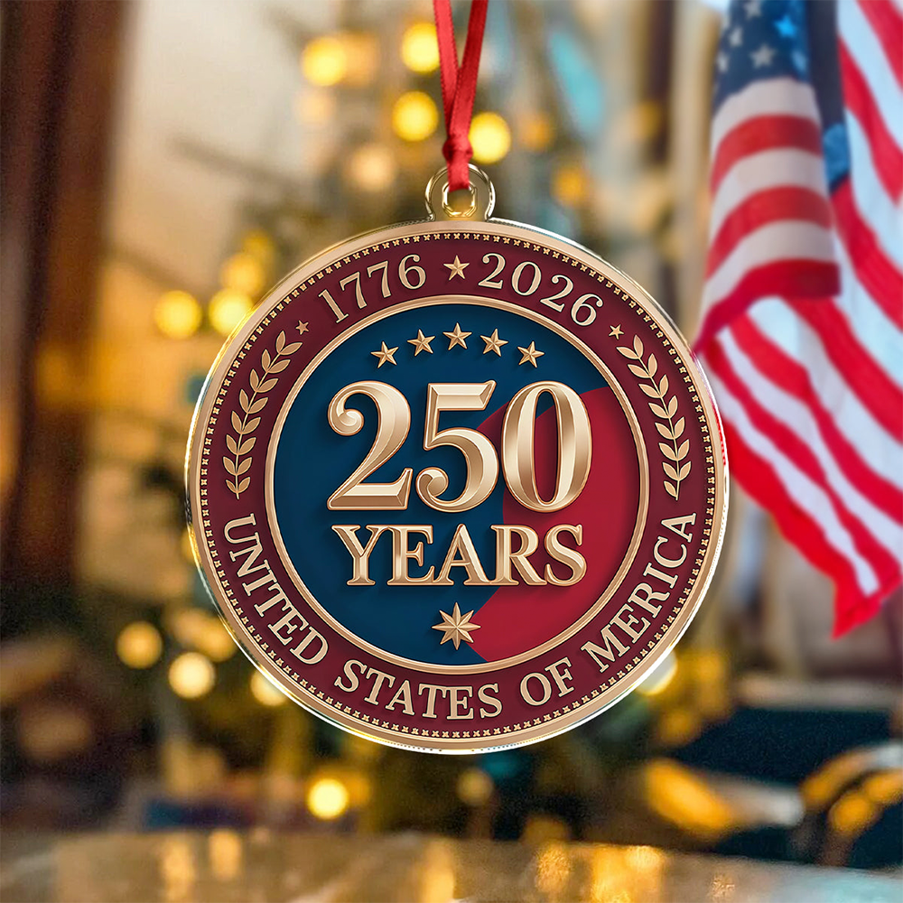 250 Years Of America 1776 2026 Ornament Independence Day Ornament 4th Of July Presents