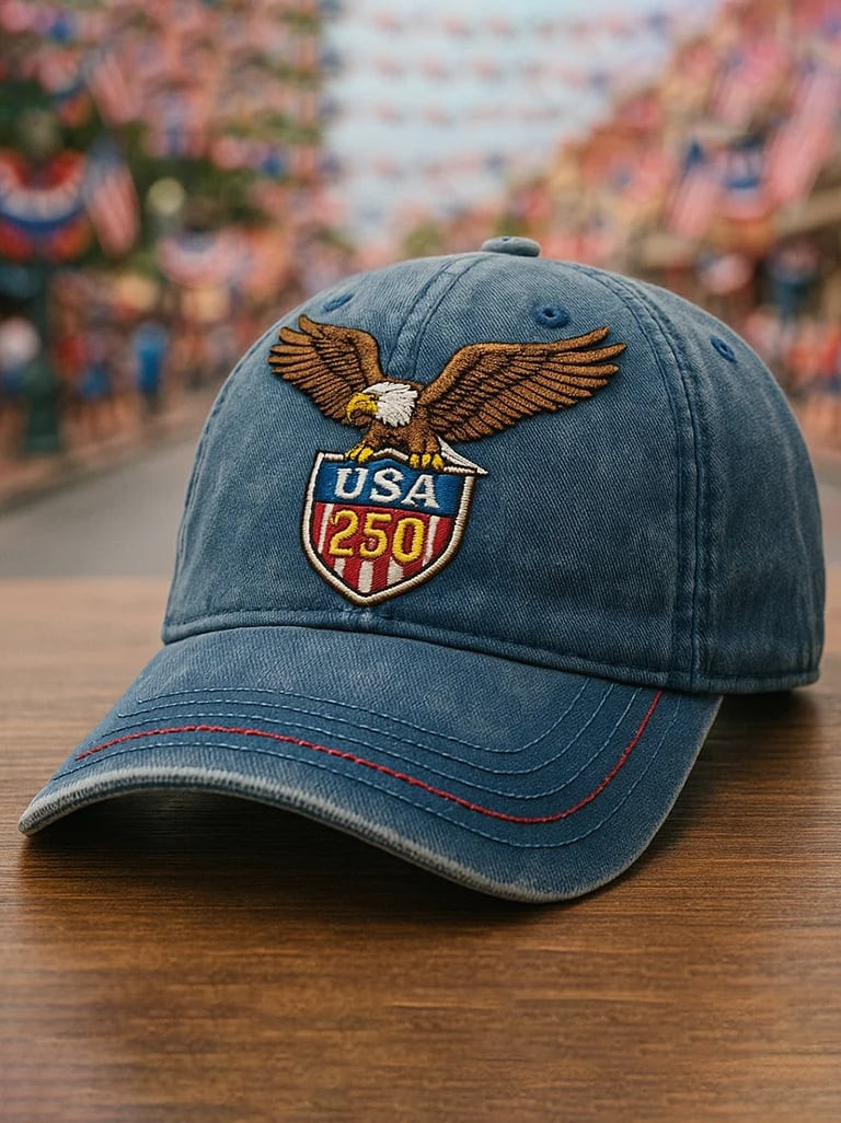 250 Years Of America Embroidered Hat USA 250Th Anniversary Cap Patriotic Gifts For Husband