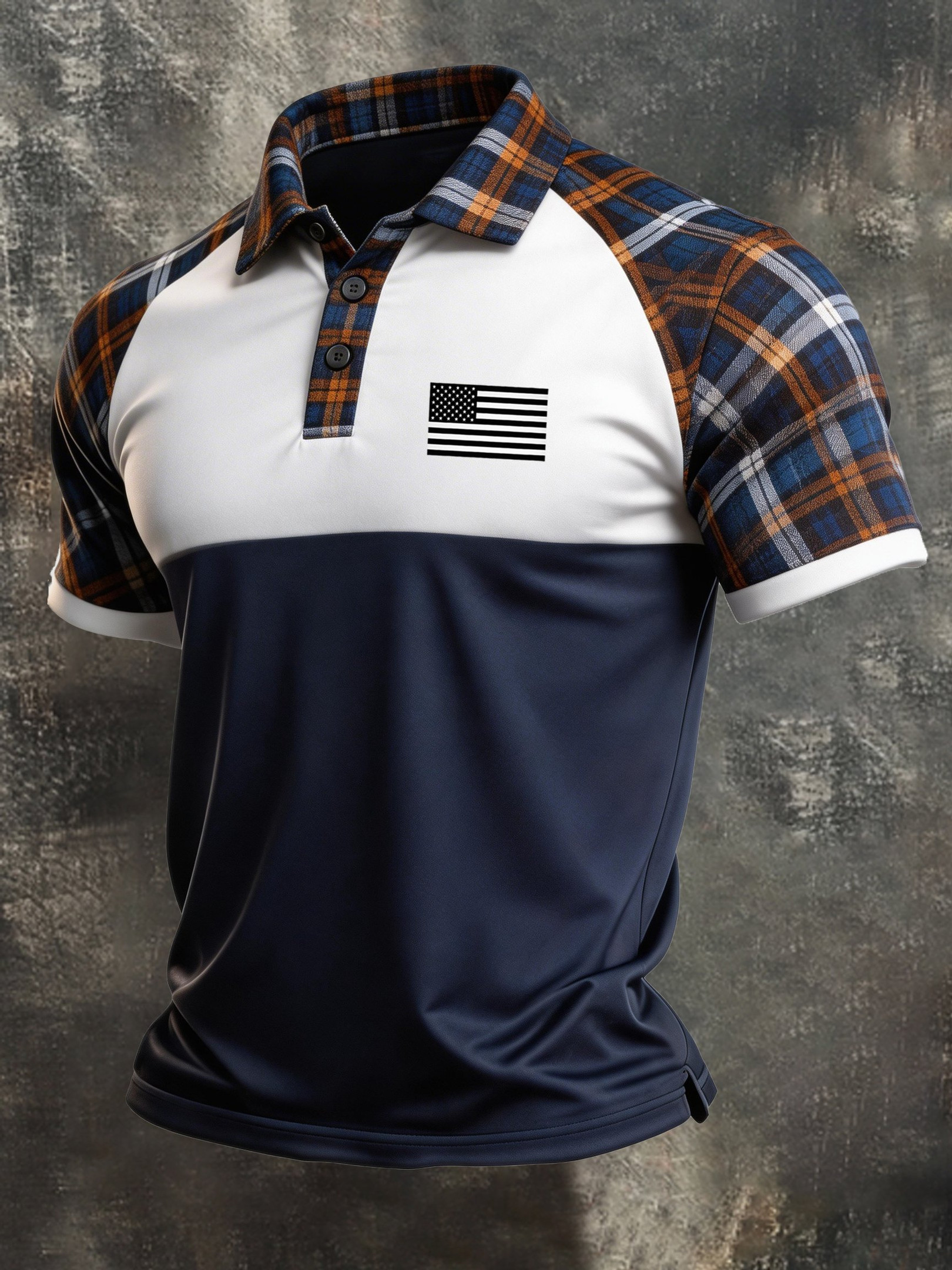 250 Years Of America Plaid Polo Shirt America's Anniversary Clothing Gift For Men