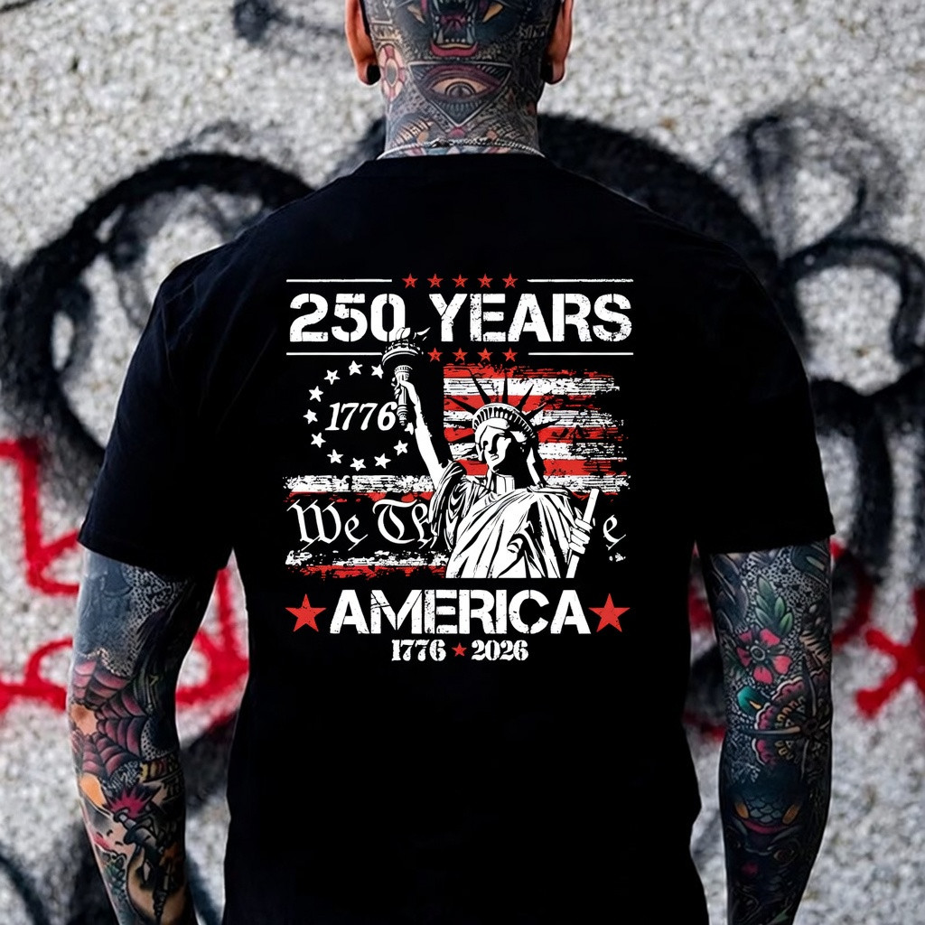 250 Years Of America T-Shirt We The People 1776 2026 Clothing Gifts For Patriotic Dad