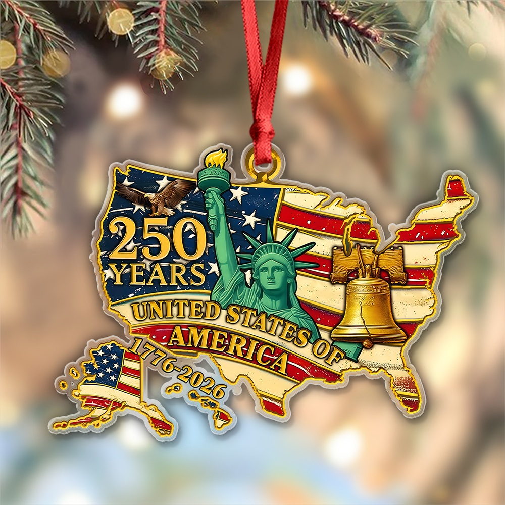 250 Years Of American Flag Liberty Eagle Ornamen Fourth Of July Ornament Gift Ideas