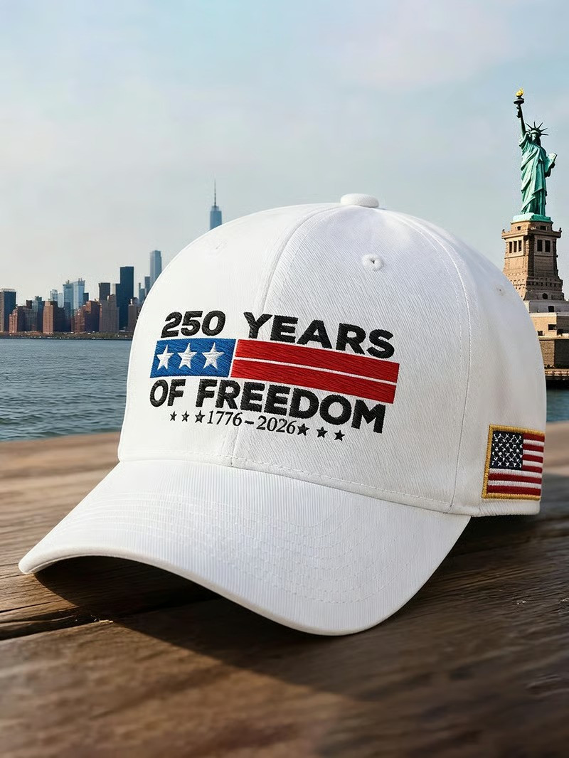 250 Years Of Freedom 1776 2026 Baseball Hat USA Patriotic Statue Of Liberty Independence Gift For Dad