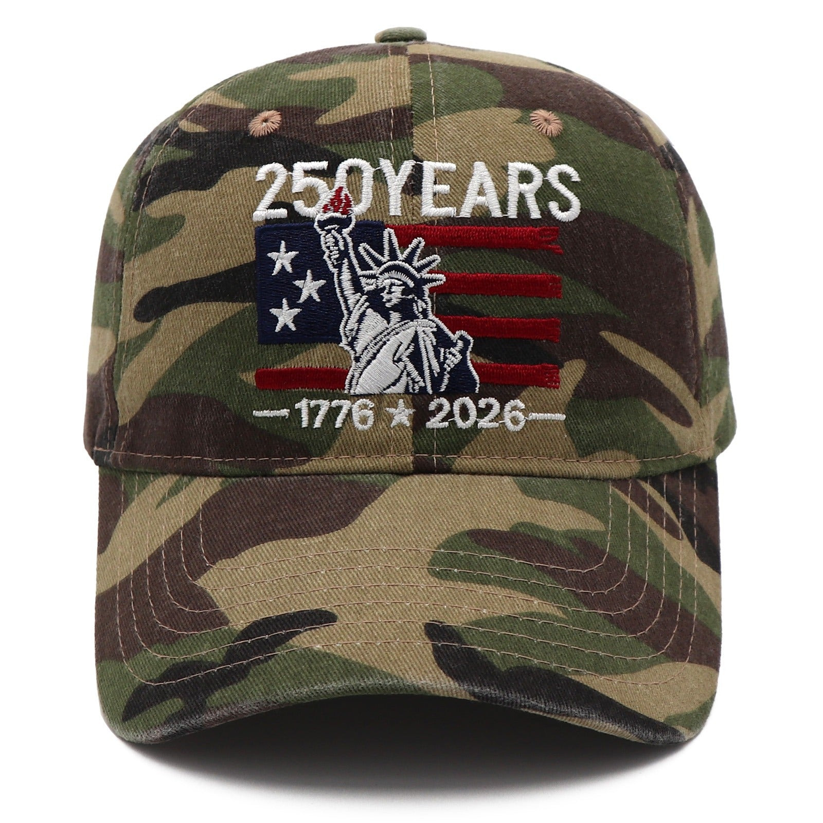250 Years of Freedom Camo Hat 1776 2026 Statue of Liberty Merch Patriotic Gifts For Men
