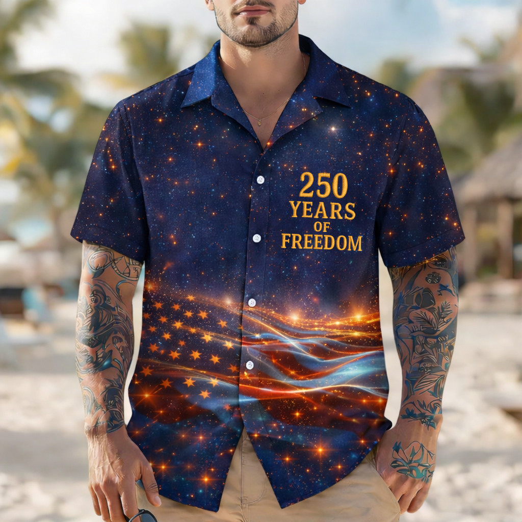 250 Years Of Freedom Hawaiian Shirt Best 4Th Of July Clothes Gift Ideas For Husband