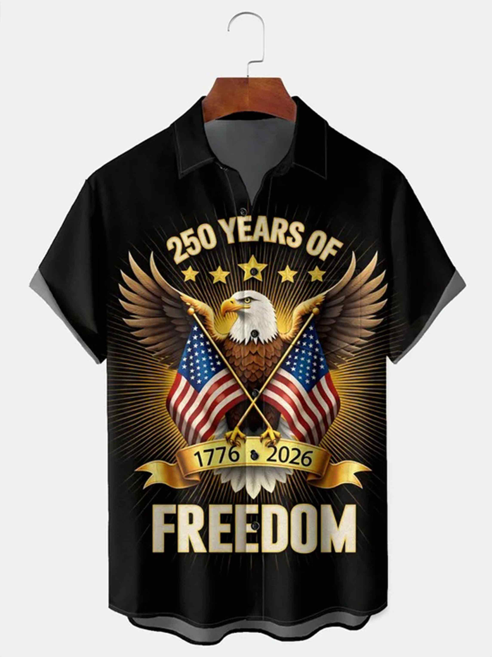 250 Years Of Freedom Hawaiian Shirt July 4 1776 July 4 2026 Clothing Gift For Husband
