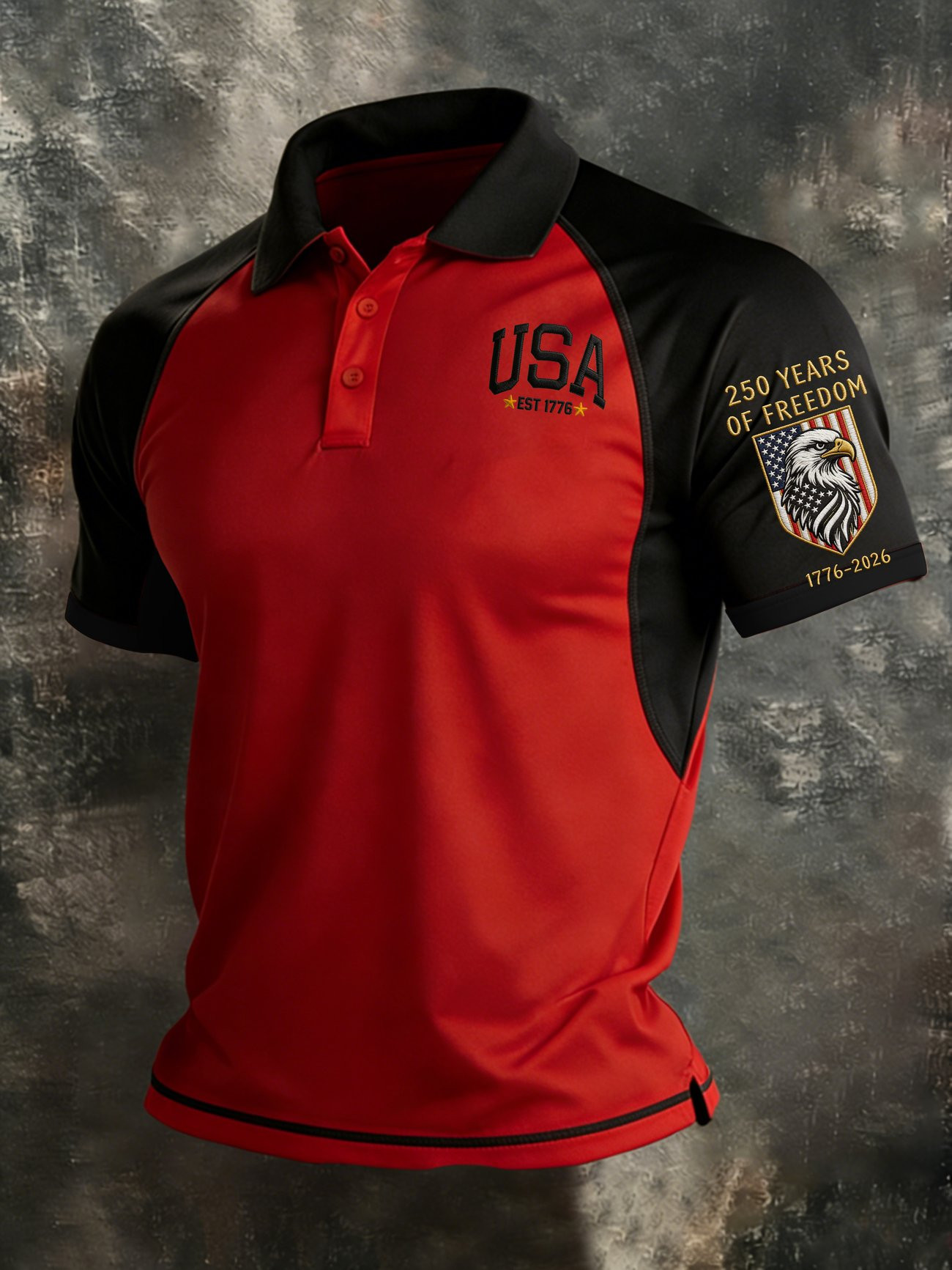 250 Years Of Freedom Polo Shirt USA Est 1776 Clothing Best Gifts For 7th July