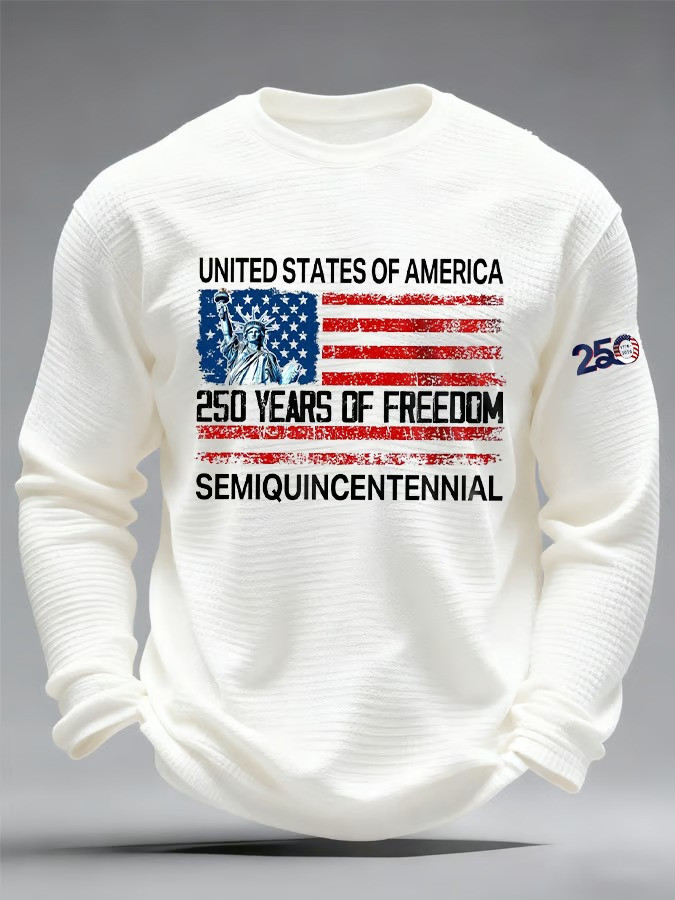 250 Years Of Freedom Semiquincentennial Long Sleeve Shirt United States Of America Patriotic Gift For Dad