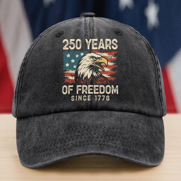 250 Years Of Freedom Since 1776 USA Eagle America Flag Cap Independence Day Gifts