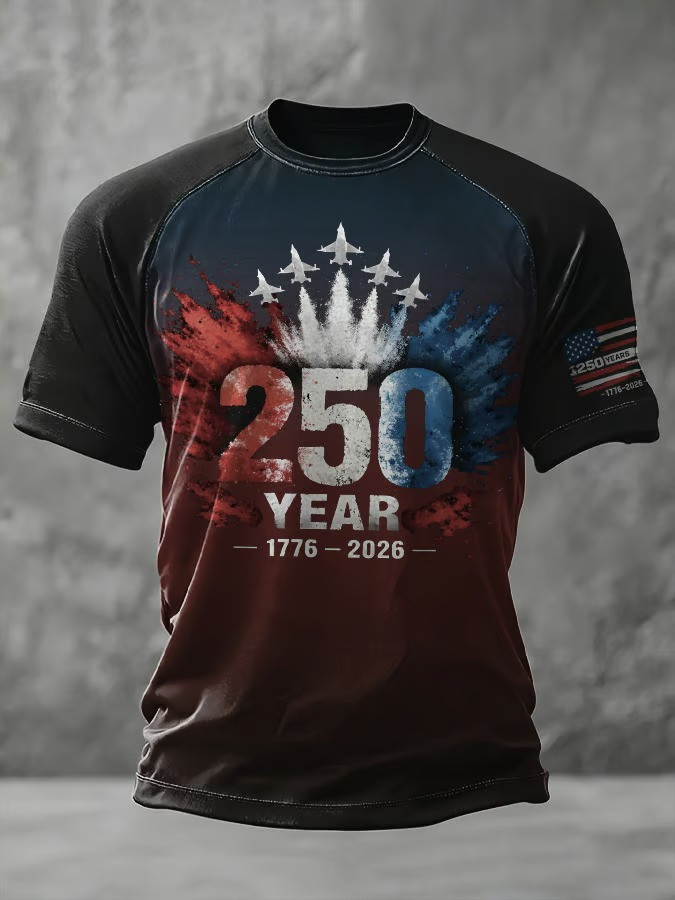 250 Years Of Freedom T-Shirt 1776-2026 USA Flag Clothing Independence Day Gift