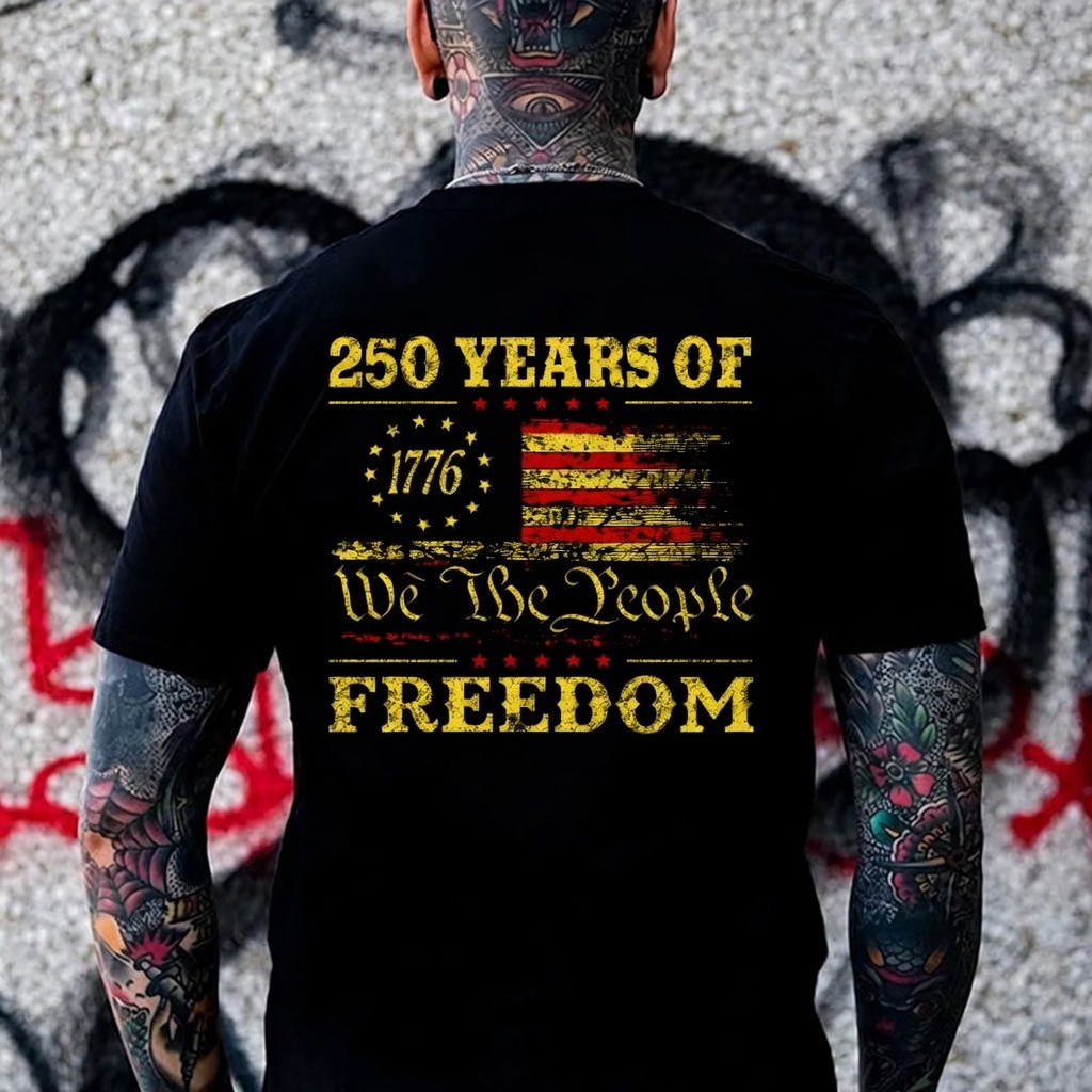 250 Years Of Freedom T-Shirt We The People 1776 2026 Clothing Gift For Men