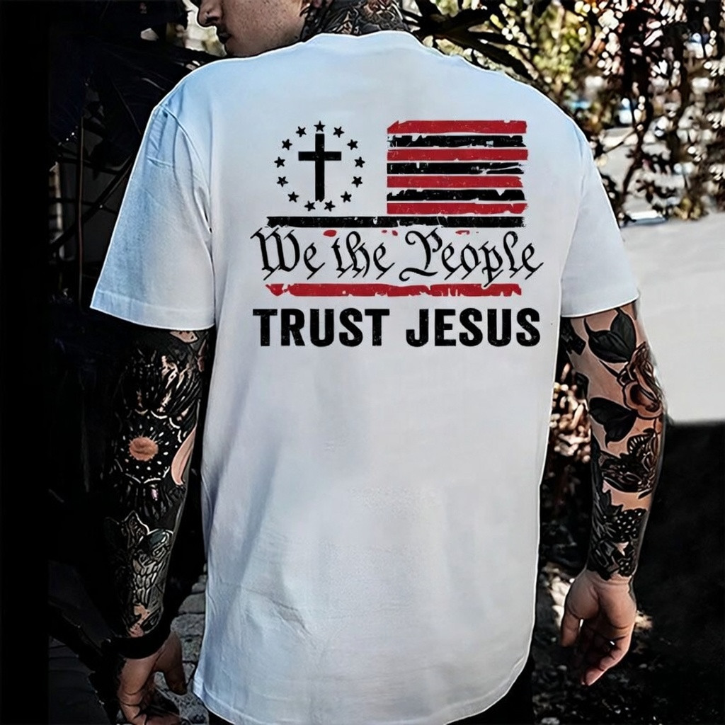 250 Years Of Freedom T-Shirt We The People Trust Jesus Clothing Gift For Men
