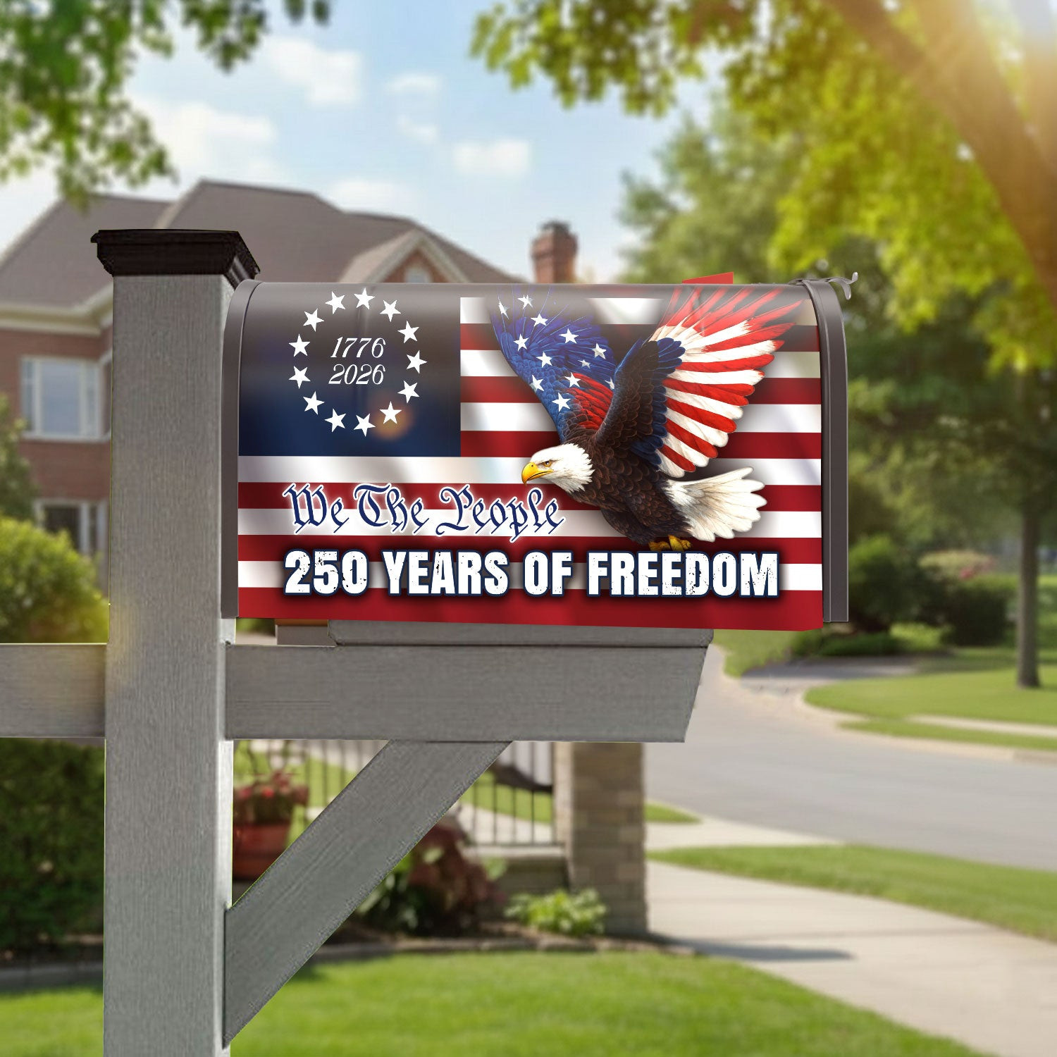 250 Years Of Freedom We The People Patriotic Mailbox Cover 4th Of July Gift For Patriots
