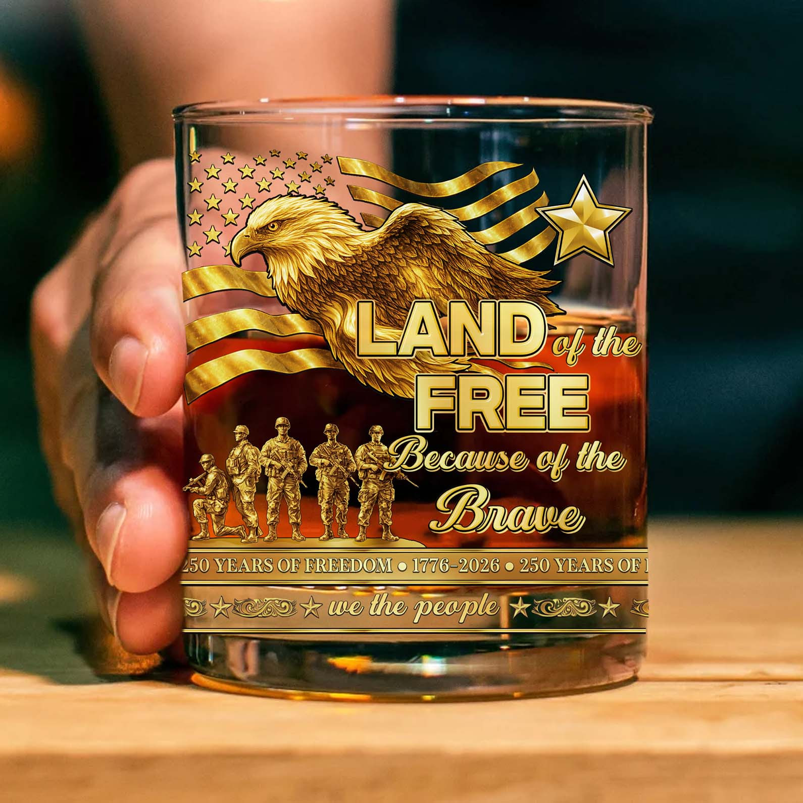 250 Years Of Freedom Whiskey Glass We The People 17762026 Whiskey Glass Patriotic Whiskey Glass