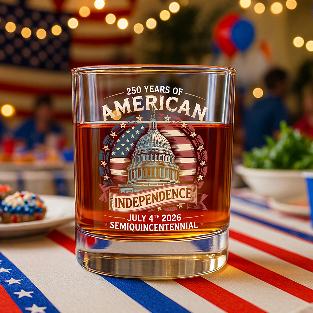 250 Years Of Independence 1776 2026 Whiskey Glass Semiquincentennial Glass Whiskey Lover Gifts