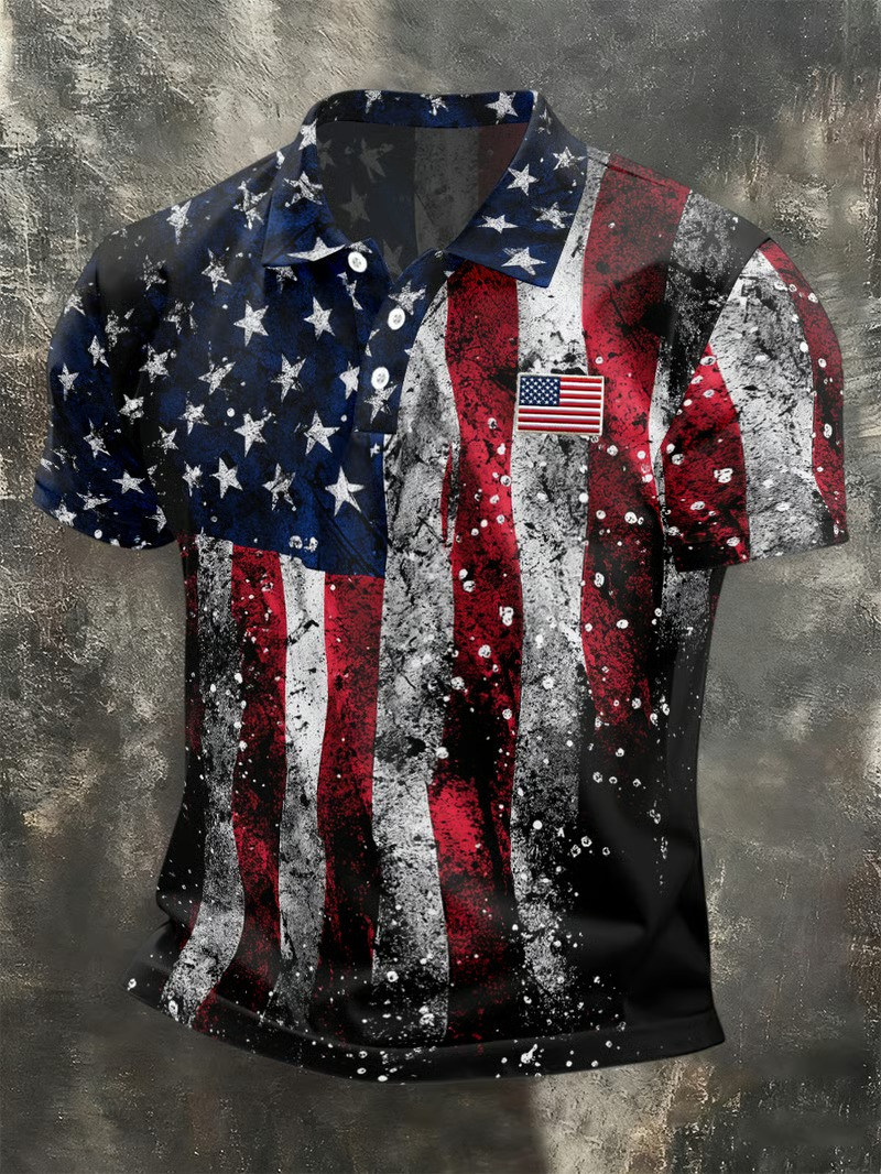 250 Years Of Independence Distressed American Stars Polo Shirt Patriotic Fan Gear Gift For Family