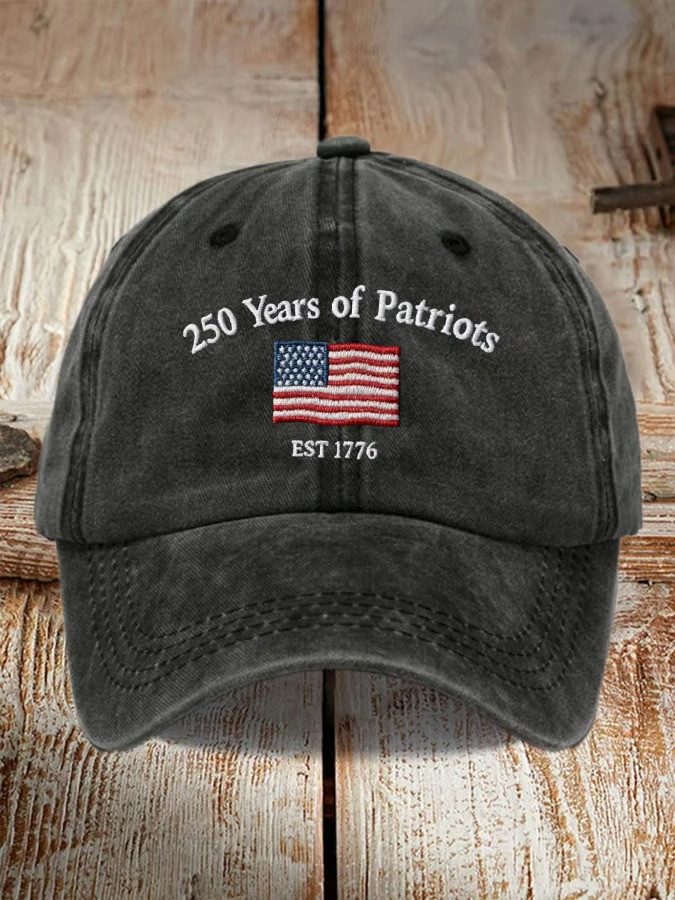 250 Years Of Patriots Baseball Cap Est 1776 American Hat Gift For Supporters