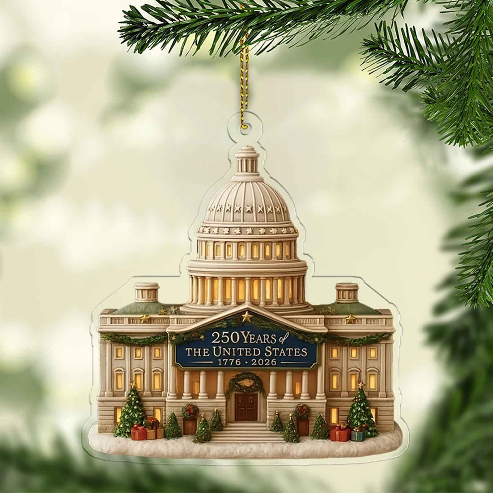 250 Years Of The United States 1776 2026 Ornament Patriotic Christmas Tree Decorations 250 Years Of The United States 1776 2026 Ornament Patriotic Christmas Tree Decorations