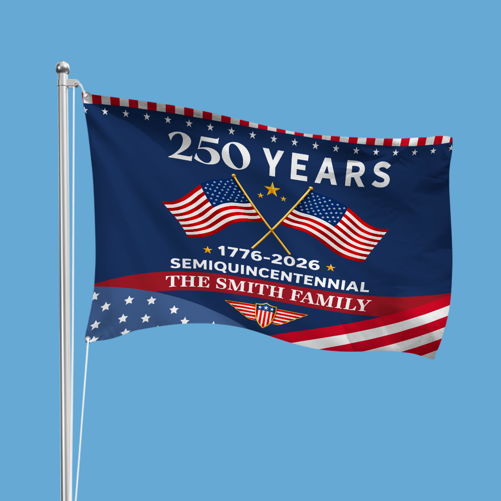 250 Years Semiquincentennial 1776-2026 America House Flag America 250 Merchandise Gifts For Patriotic Dad