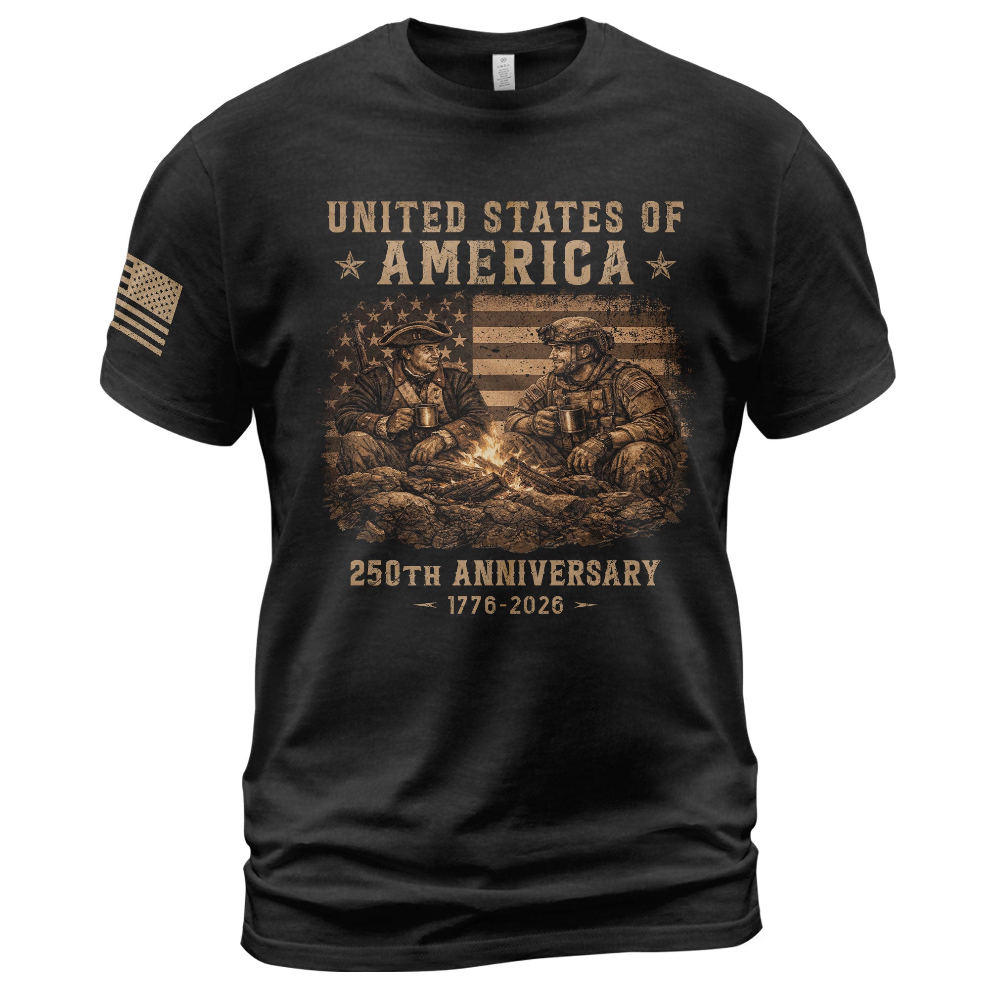 250 Years Semiquincentennial Military Shirt 1776 2026 USA Patriotic Best Gift