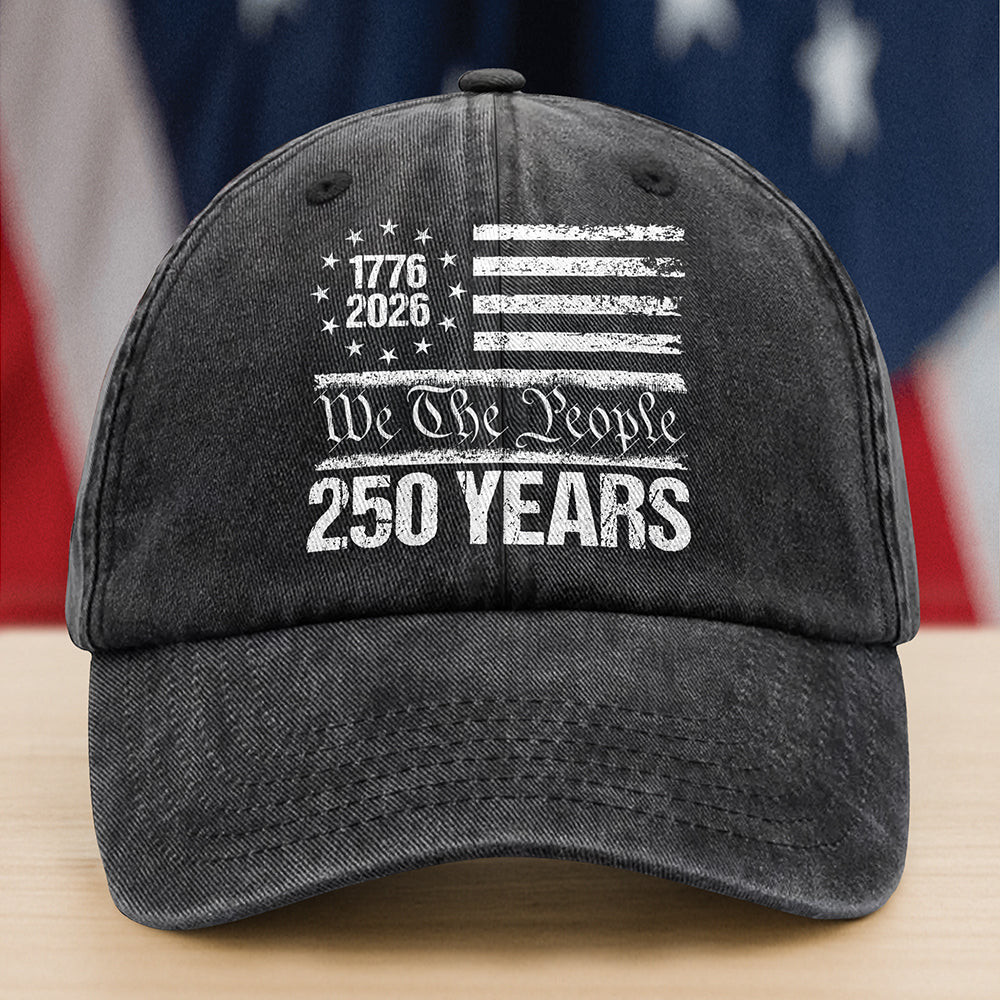 250 Years Usa 250th Birthday 1776-2026 Eagle Flag Washed Denim Baseball Cap America 250 Merchandise Gifts For Patriots