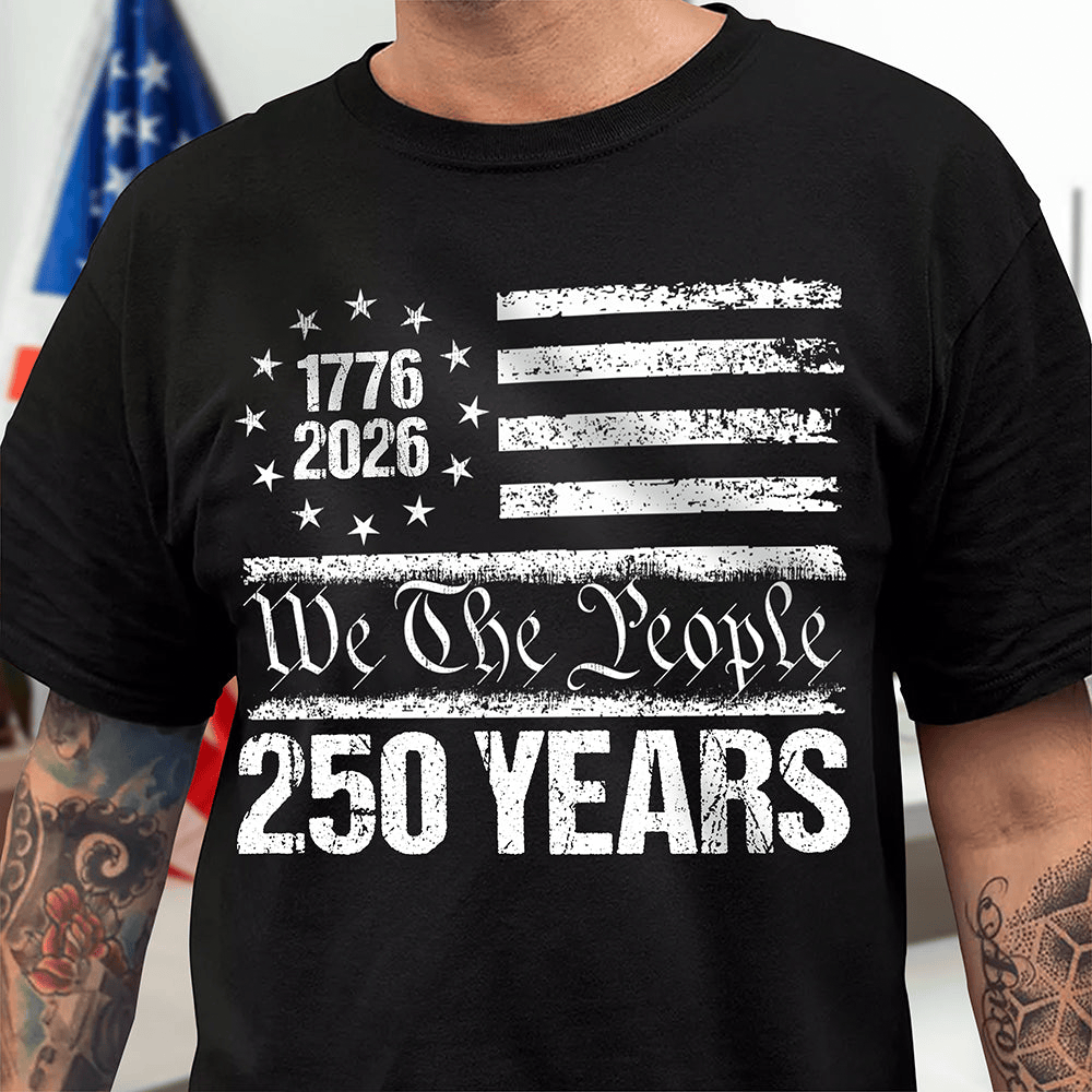 250 Years USA 250th Birthday 1776 2026 T-Shirt American Patriot Apparel Presents For Men