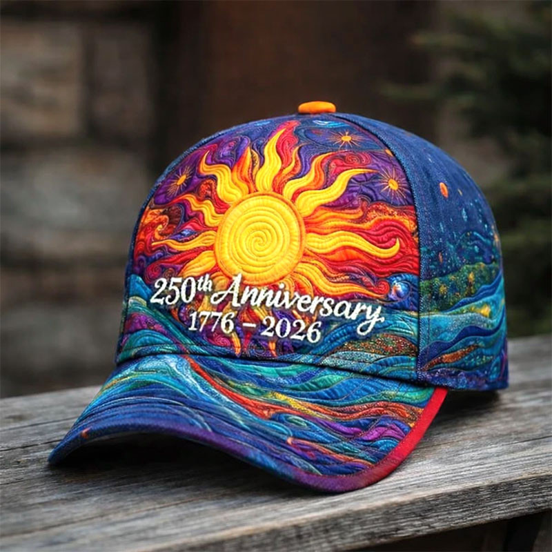 250th Anniversary 1776 2026 Sun Art Hat America's 250th Birthday Baseball Cap Cool Gift For Patriots