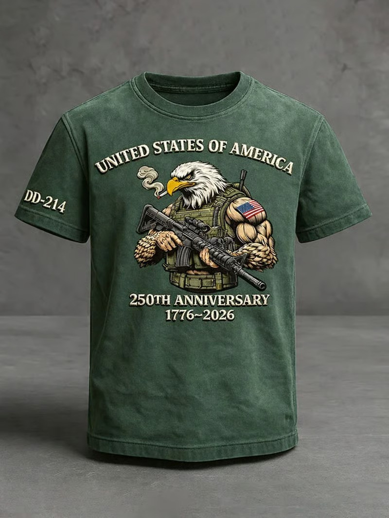 250th Anniversary 1776 2026 T-Shirt United States Of America DD-214 Eagle Veteran Gear Best Gift For Veterans
