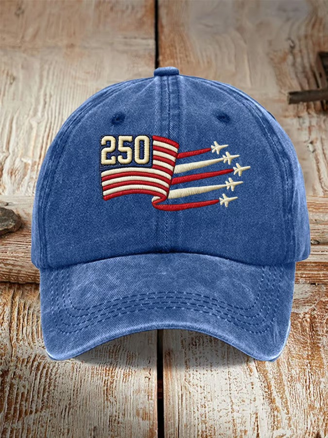 250th Anniversary Baseball Hat American Flag 1776 2026 Patriotic Jets USA Best Gift For Dad Family