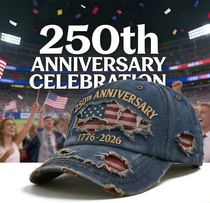 250th Anniversary Baseball Hat Patriotic USA Commemorative Distressed Cap Gift for Him