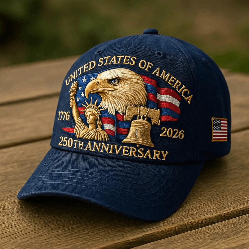 250th Anniversary Baseball Hat USA Eagle Patriotic Heritage Cap Fathers Day Gift for Him
