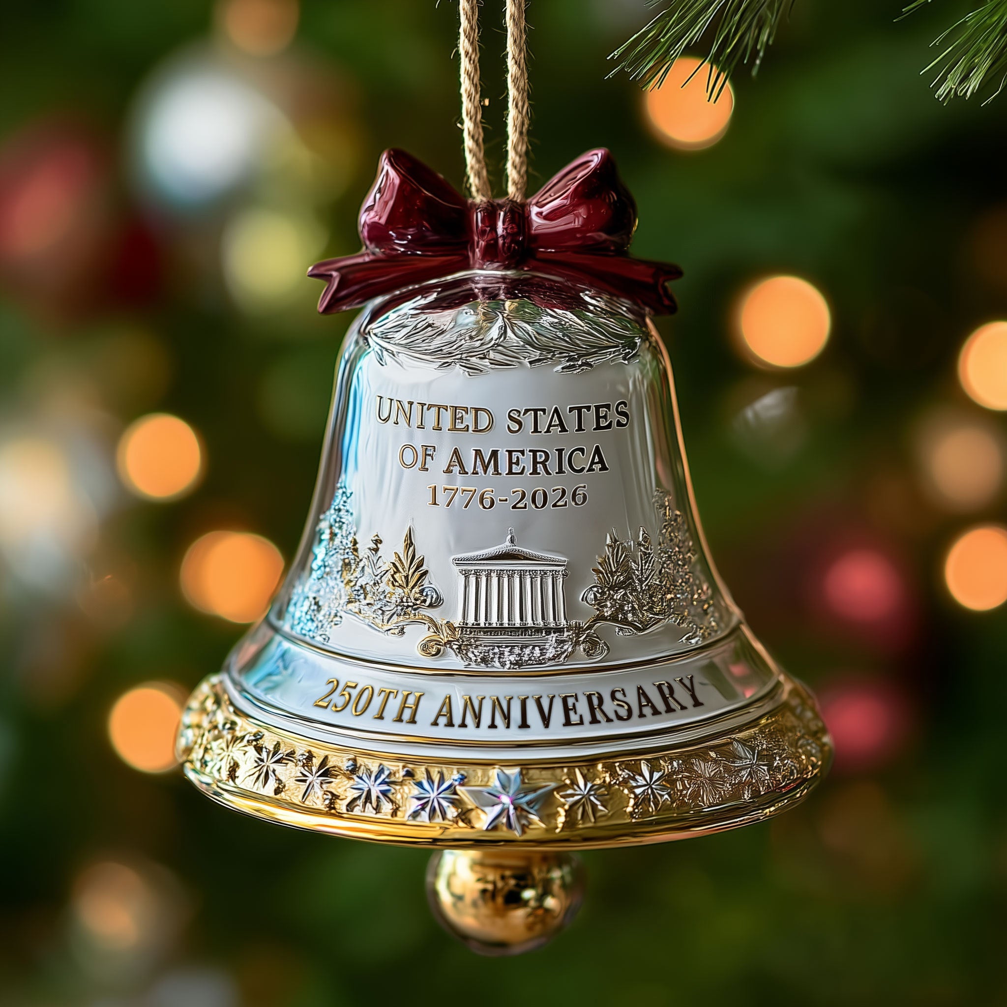 250th Anniversary Bell Acrylic Ornament Housewarming Ornament Gift