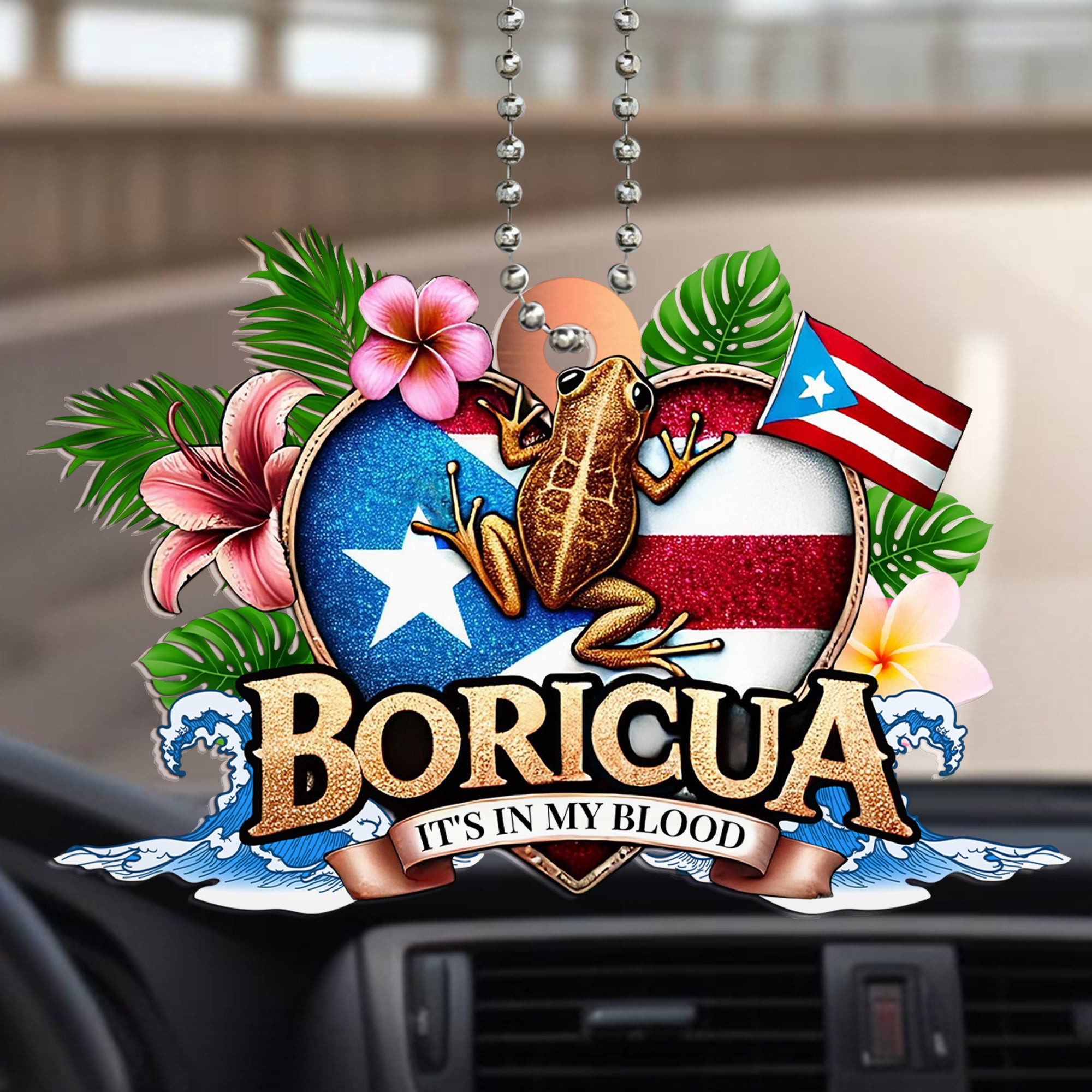 250th Anniversary Boricua Its Blood Puerto Rican Car Ornament Gift Ideas