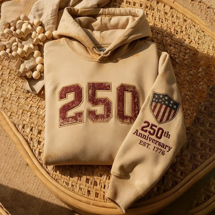 250th Anniversary Est 1776 Hoodie American Patriot Apparel 1776 2026 Merch