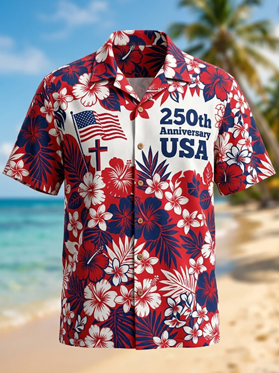 250th Anniversary Hawaiian Shirt Patriotic Independence Day Clothing Gifts For Him
