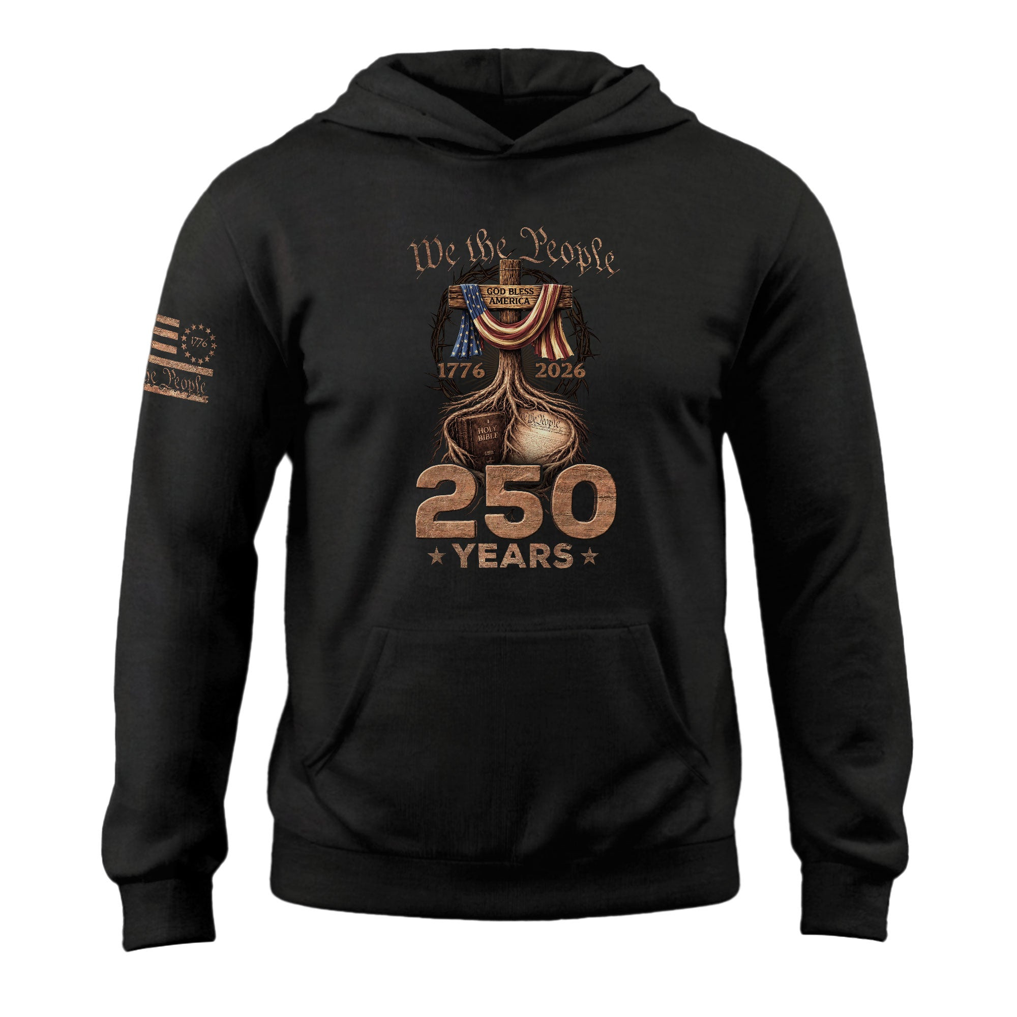 250th Anniversary Independence Hoodie 1776 2026 Christian USA Patriotic Heritage Gift