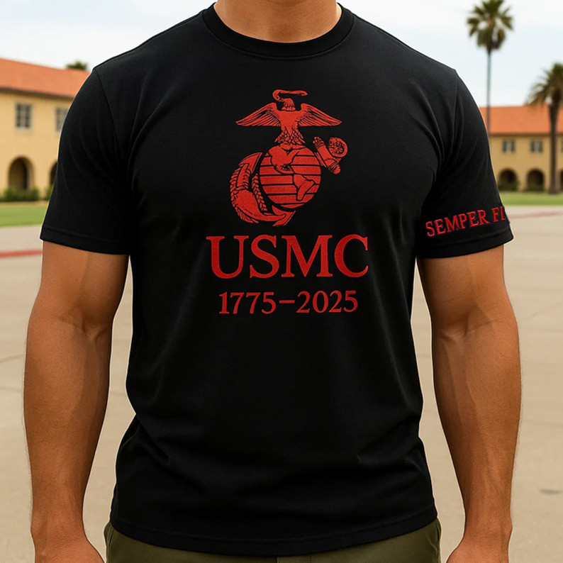 250th Anniversary Marine Corps Shirt 1775 2025 USMC T-Shirt Gifts For Dudes