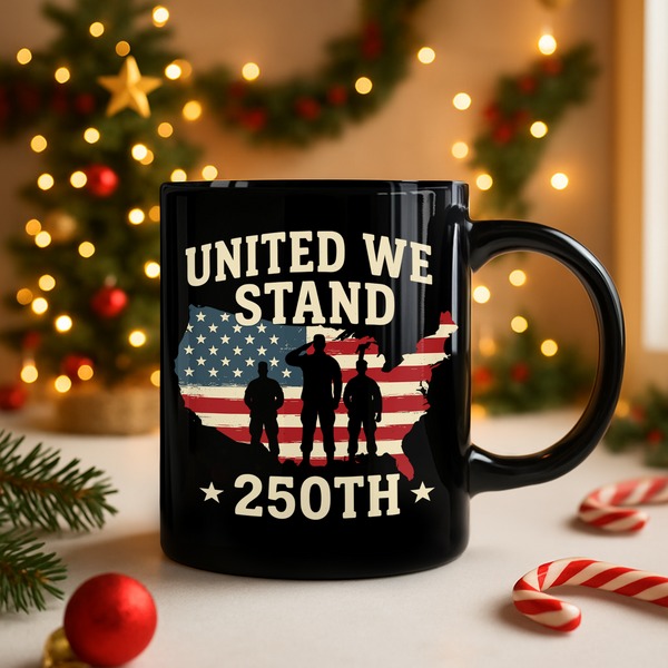 250th Anniversary Mug United We Stand USA Veteran 1776 2026 Present Ideas